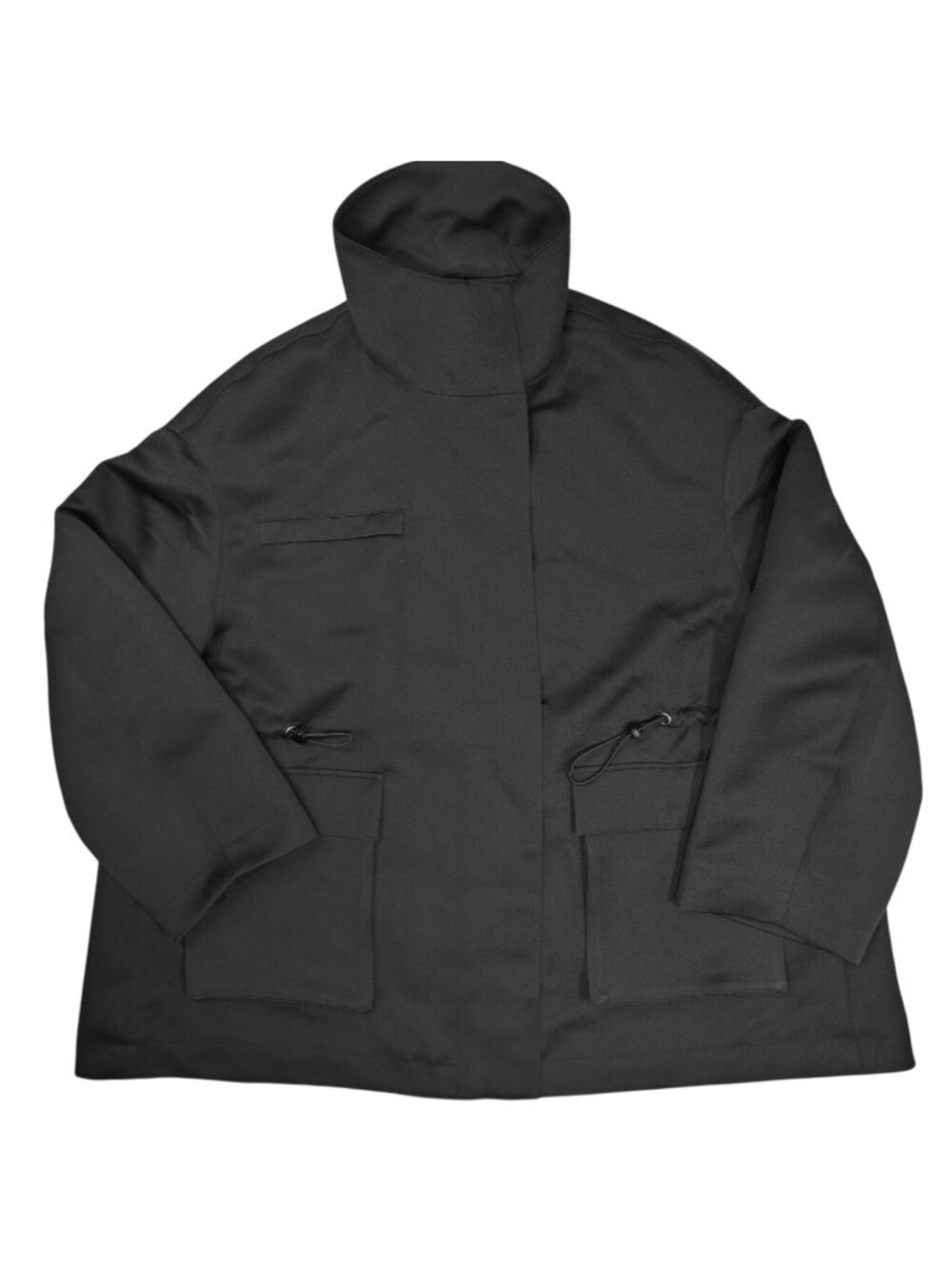 Harris Tapper Balmoral Parka Jacket in Black Satin